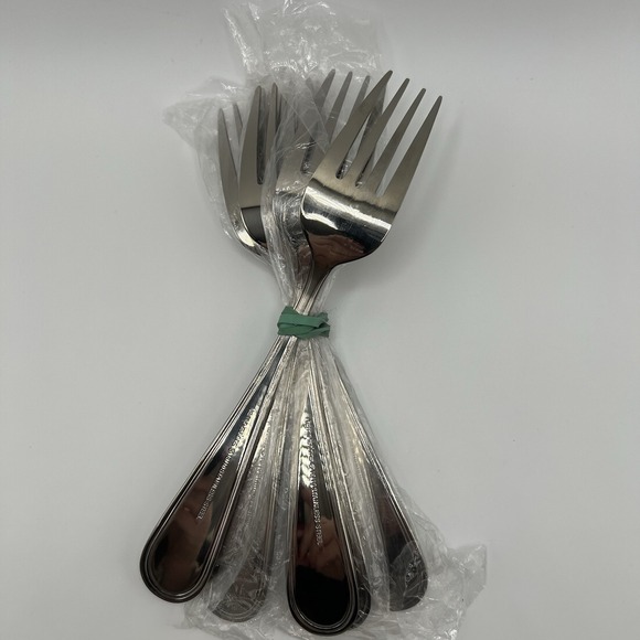 Temp-tations Christmas Set of Six Cardinal Stainless Steel Salad Forks Holiday - Picture 3 of 4